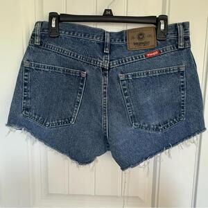 Wrangler Blue Jean Shorts Distressed Vintage Style